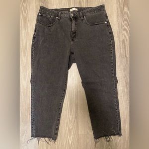 Black Madewell Curvy Perfect Vintage Straight Jean 18W